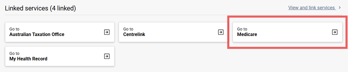 Select 'Medicare' Screenshot of how to select 'Medicare'