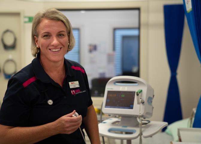 Nurse in hospital taking observations