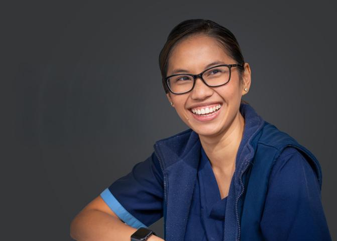 Healthcare provider smiling at the camera