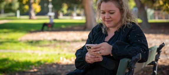 Woman on phone