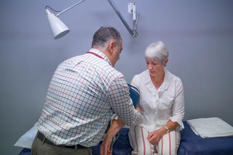 Woman at health consultation