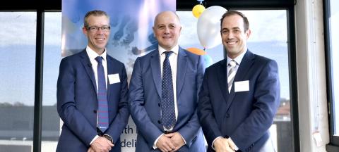 PSA National President Dr Shane Jackson, Agency CEO Tim Kelsey, and pharmacist Chris Campbell at the PSA guidelines launch