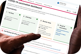 COVID-19 dashboard in My Health Record