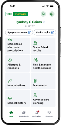 1800MEDICARE app home screen