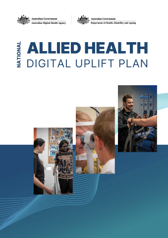 Cover page for the National Allied Health Digital Uplift Plan