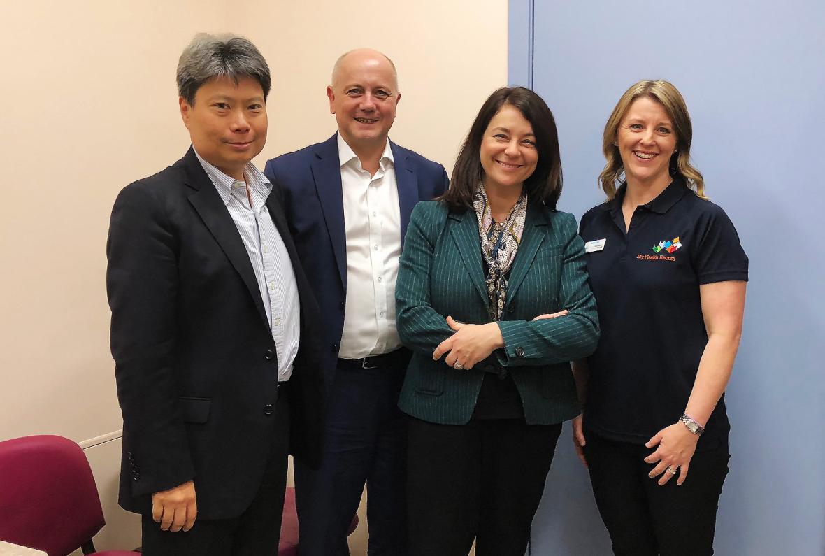 Tim Kelsey and Meredith Makeham meeting Dr Lam at the Astley Medical Centre, St Marys