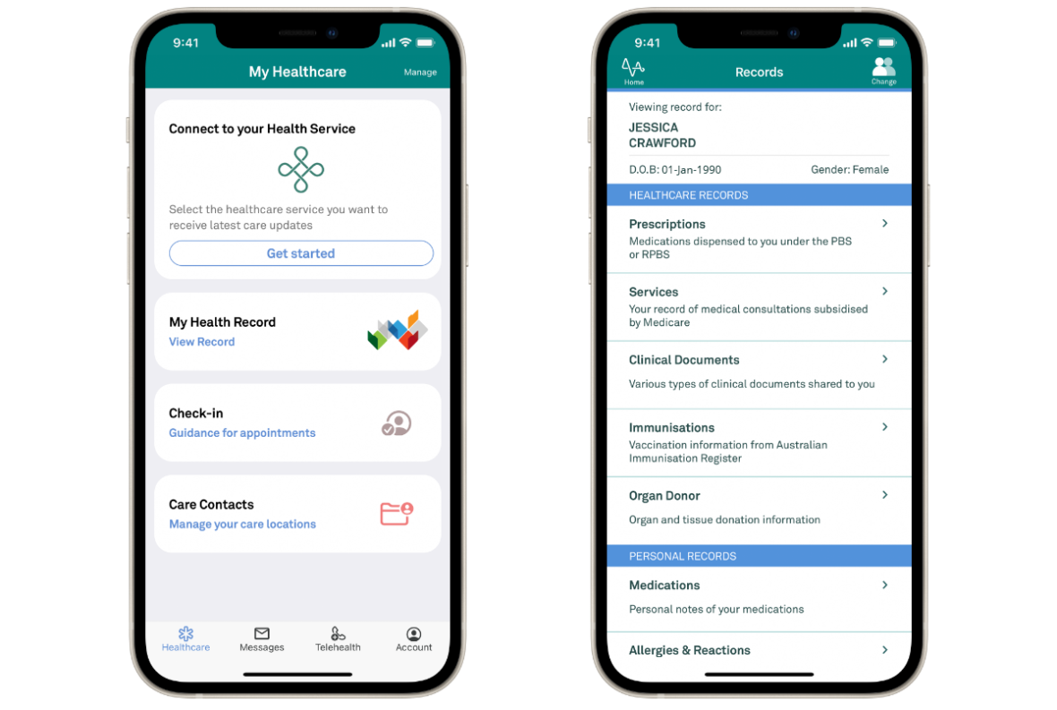 Step 7. You can now view your health information including immunisations on the go