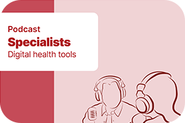 Graphic: Podcasts - Specialists: Digital health tools