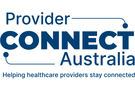 Logo: Provider Connect Australia- helping healthcare providers stay connected