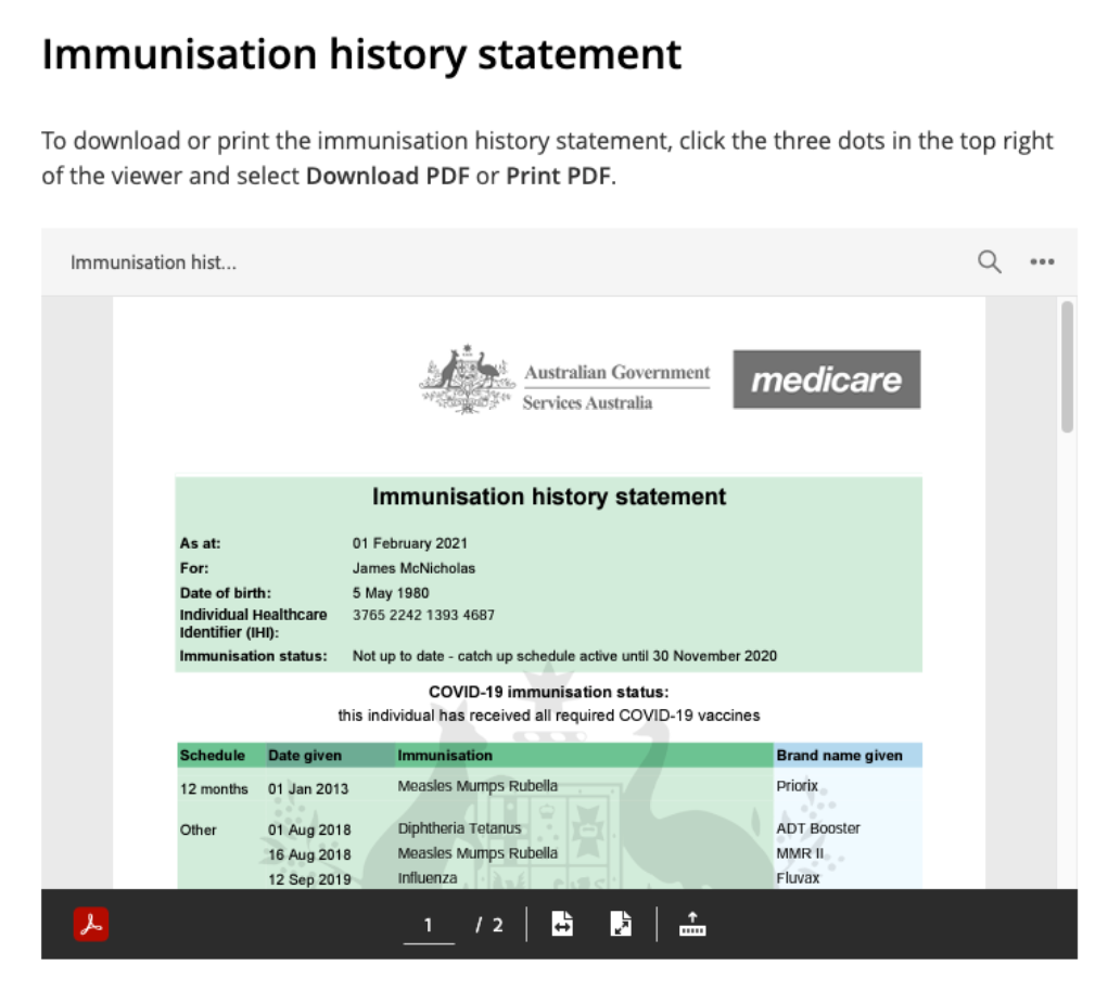 travel vaccinations australian government