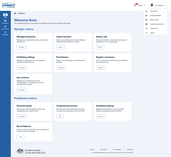 Add or manage credential documents screenshot