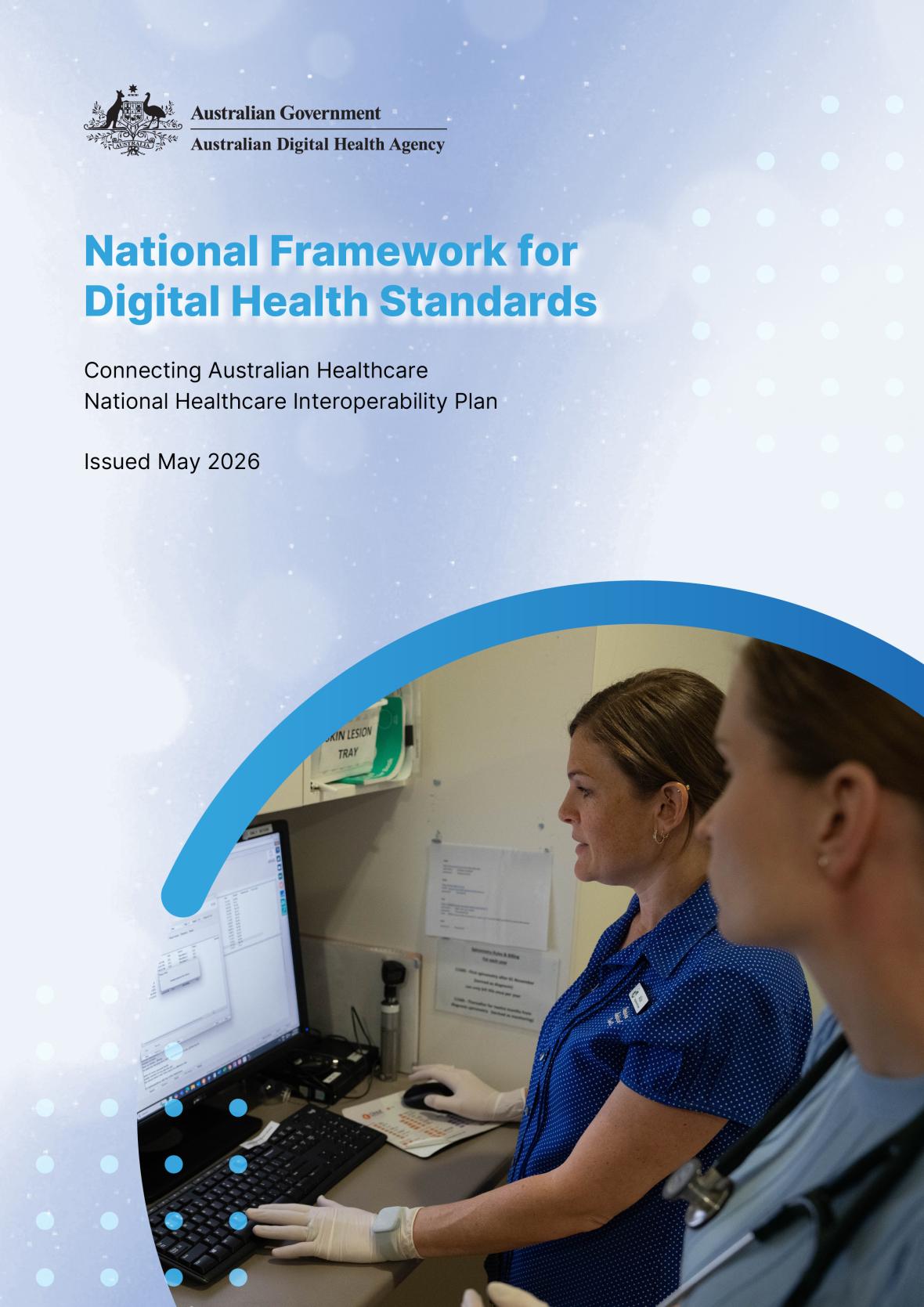 Cover page for the National Framework for Digital Health Standards