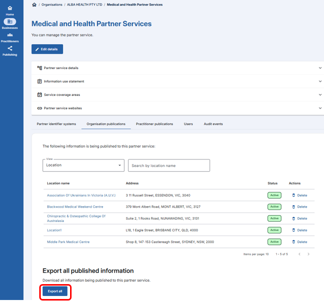 Download delimited text file screenshot