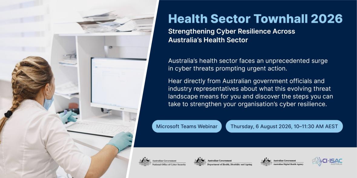 Health Sector Townhall event flyer