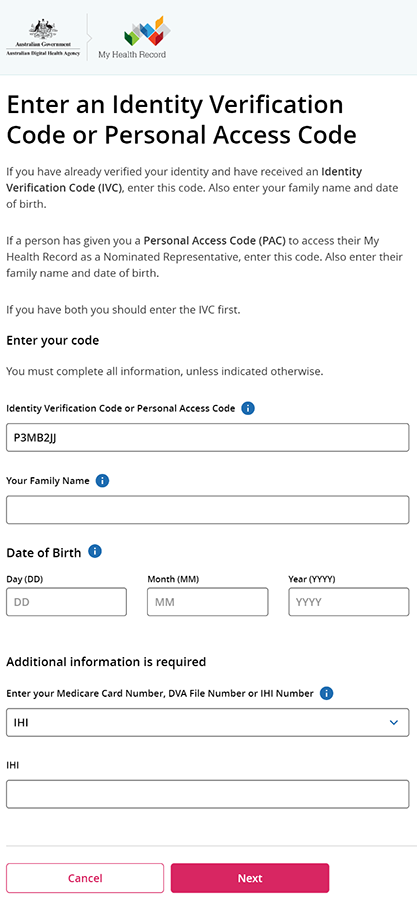 Verify your identity