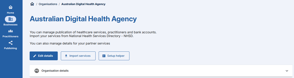 Import services from NHSD 1 screenshot