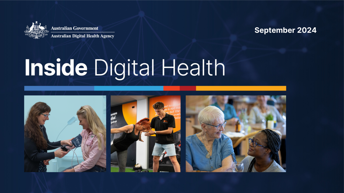 Inside Digital Health September 2024 banner with three health-related activity photos.