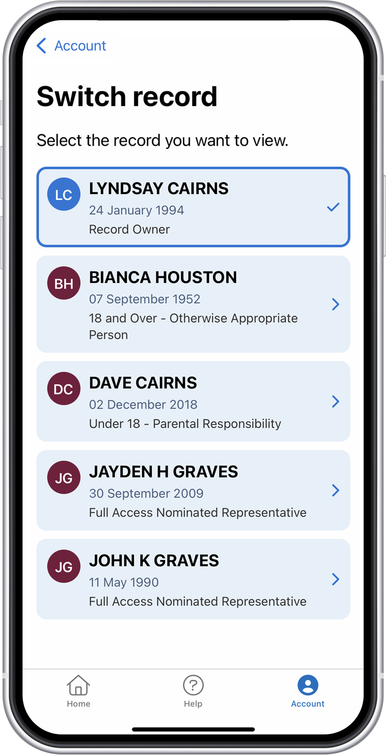 my health app switch records