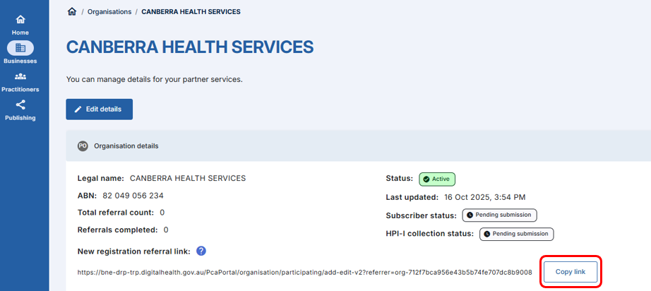 New registration referral link 2 screenshot