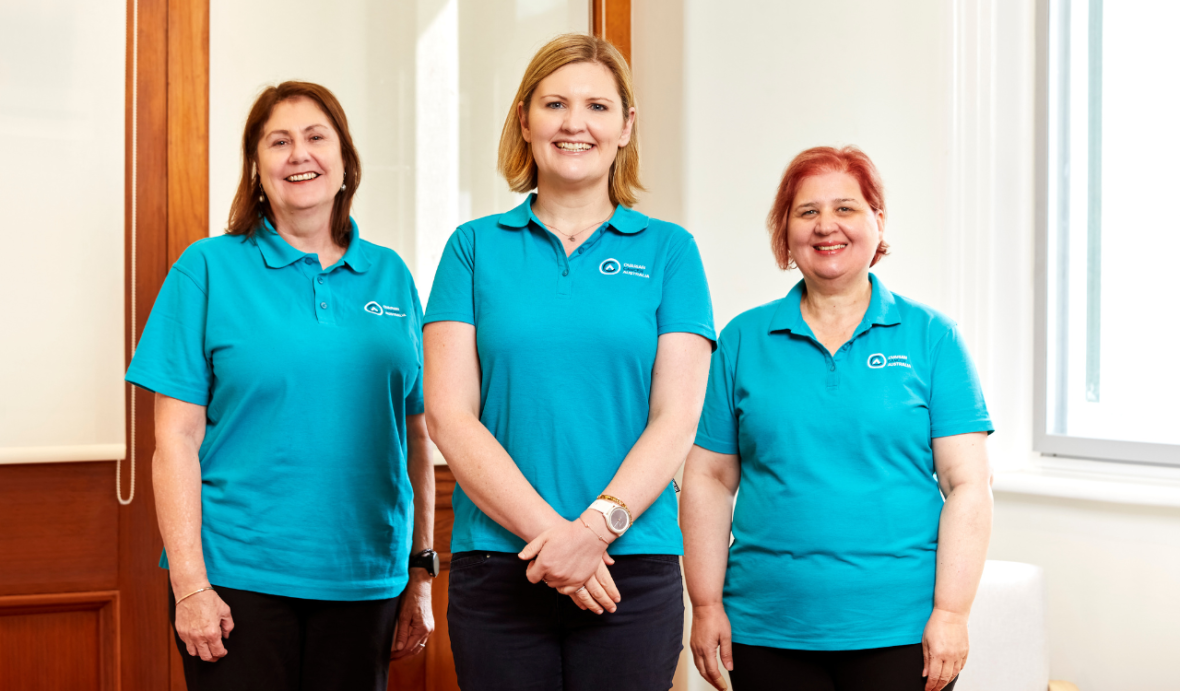 OCA Support team members Di, Fiona and Rosetta