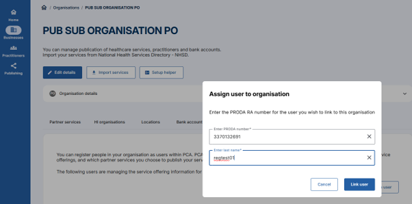 PCA - Click on Assign user button tile