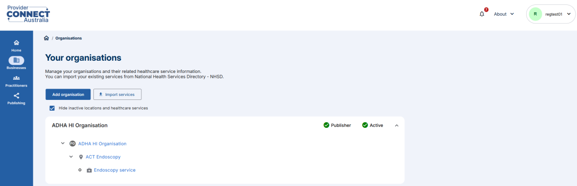 PCA - Login to PCA portal tile