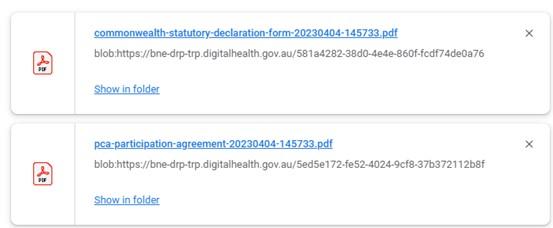 PDF downloads - screenshot