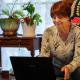 Older lady using a laptop